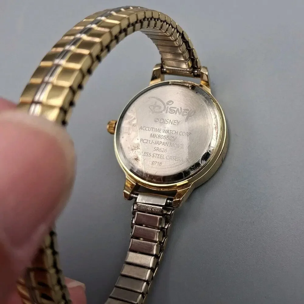 Disney Mickey Mouse Two-Tone Gold/Silver Stainless Steel Watch - Needs Battery